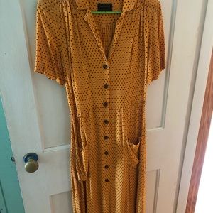 Urban outfitters yellow polka dot dress